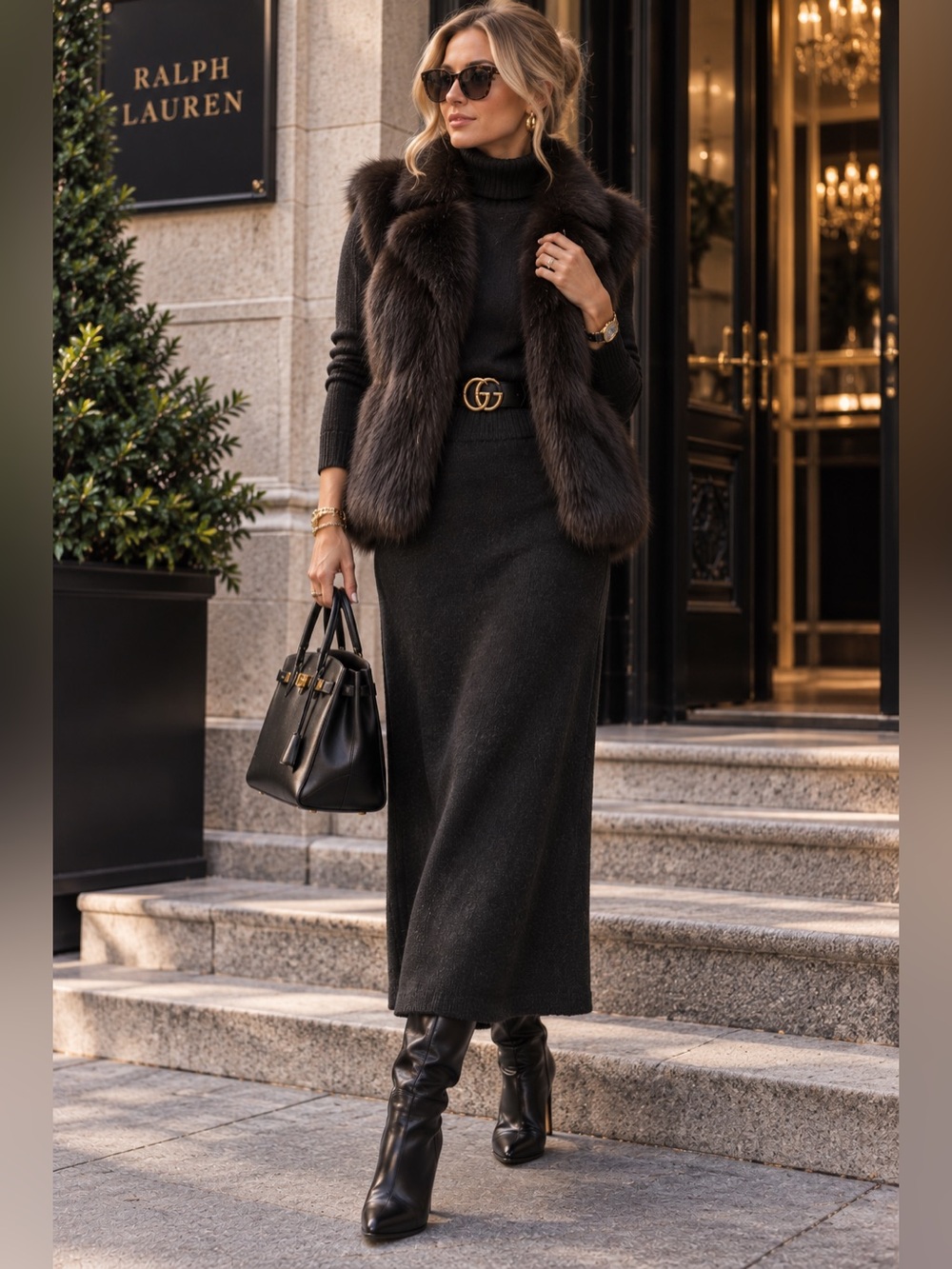Elegant Black Maxi Knit Skirt — Versatile Everyday Staple